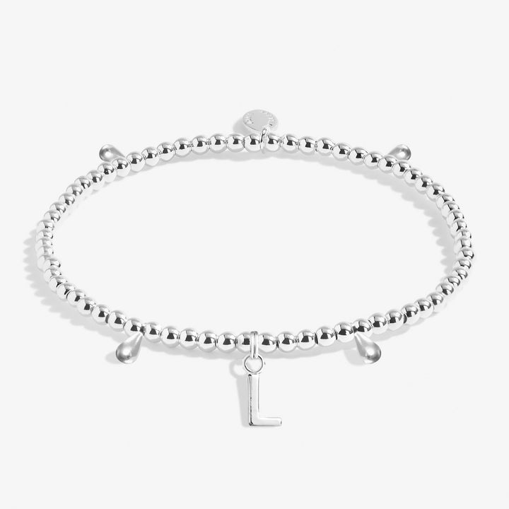 Alphabet A Little L Silver Plated Bracelet 7753Joma Jewellery7753