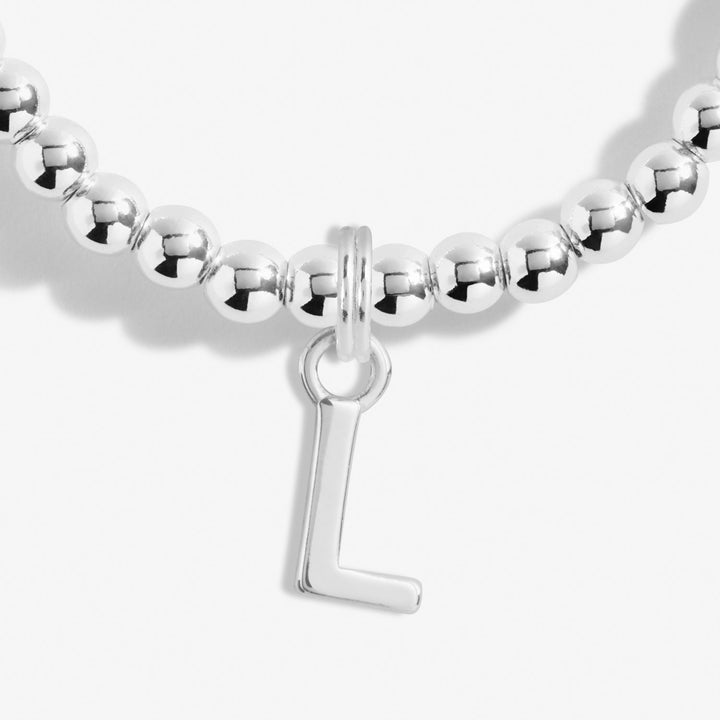 Alphabet A Little L Silver Plated Bracelet 7753Joma Jewellery7753