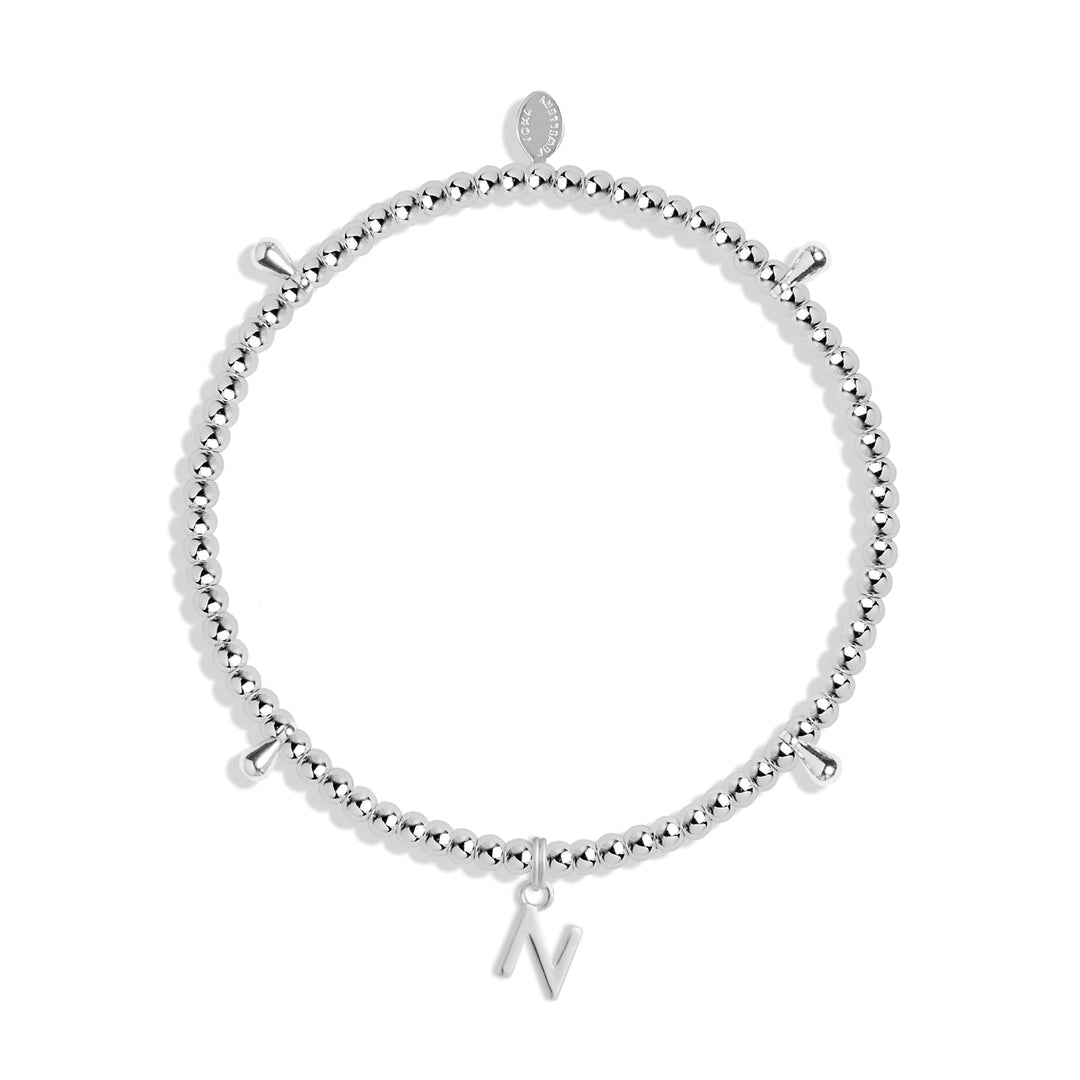 Alphabet A Little N Silver Plated Bracelet 7755Joma Jewellery7755