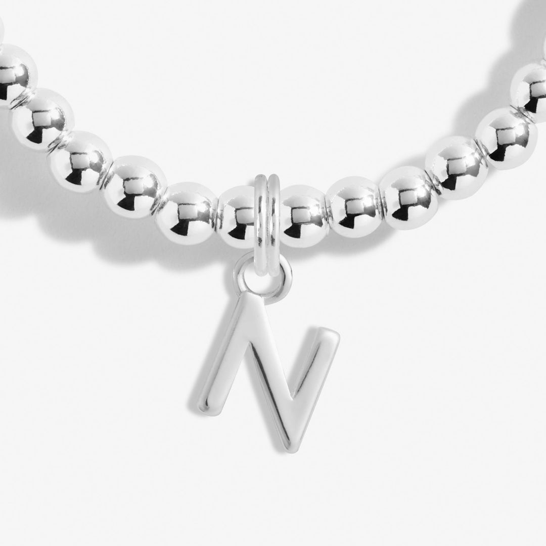 Alphabet A Little N Silver Plated Bracelet 7755Joma Jewellery7755