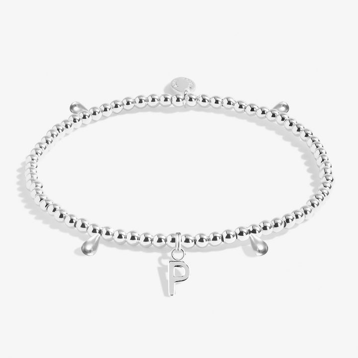 Alphabet A Little P Silver Plated Bracelet 7757Joma Jewellery7757