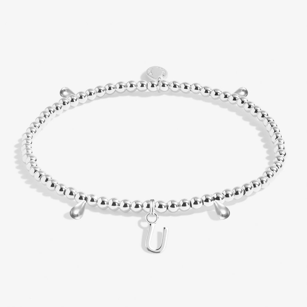 Alphabet A Little U Silver Plated Bracelet 7762Joma Jewellery7762