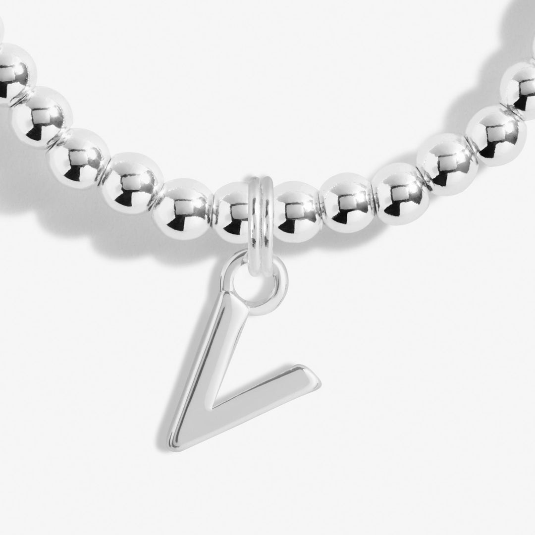 Alphabet A Little V Silver Plated Bracelet 7763Joma Jewellery7763