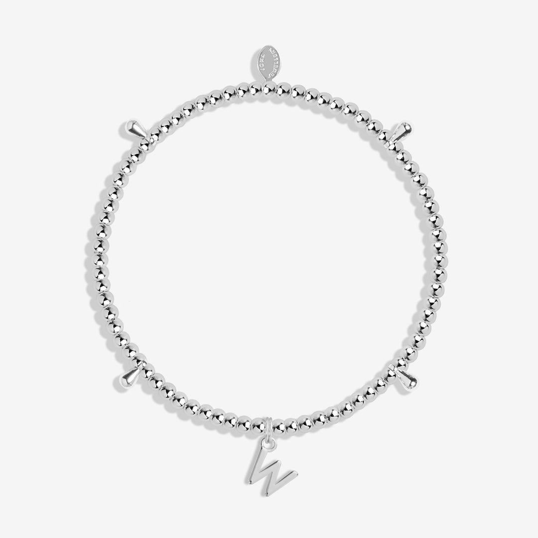 Alphabet A Little W Silver Plated Bracelet 7764Joma Jewellery7764