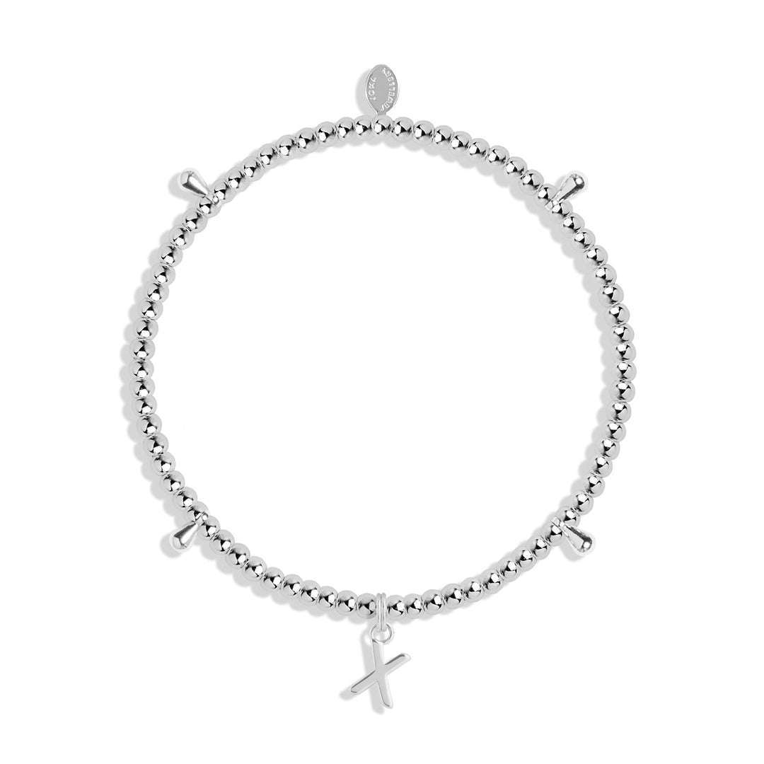 Alphabet A Little X Silver Plated Bracelet 7765Joma Jewellery7765