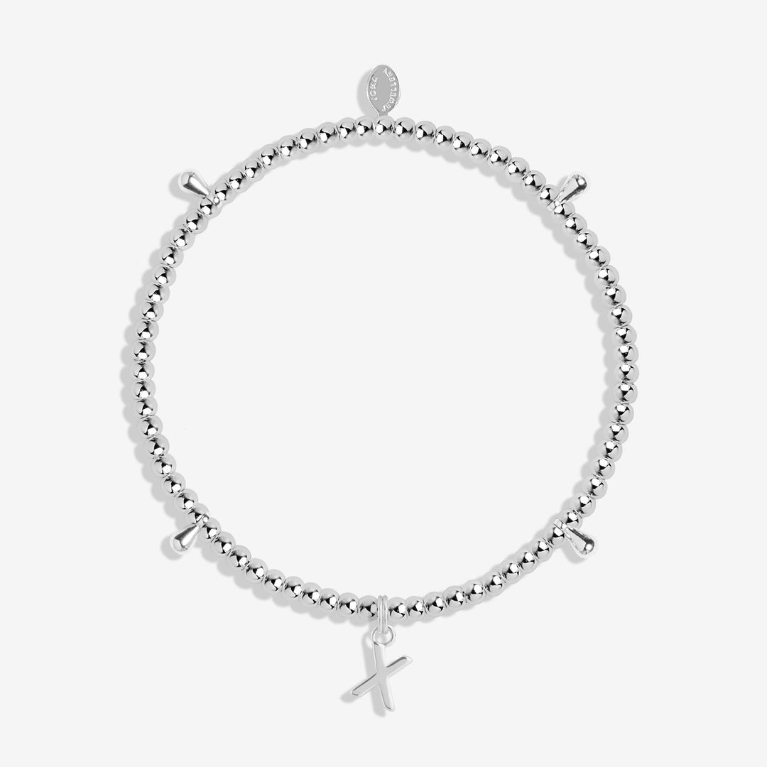 Alphabet A Little X Silver Plated Bracelet 7765Joma Jewellery7765