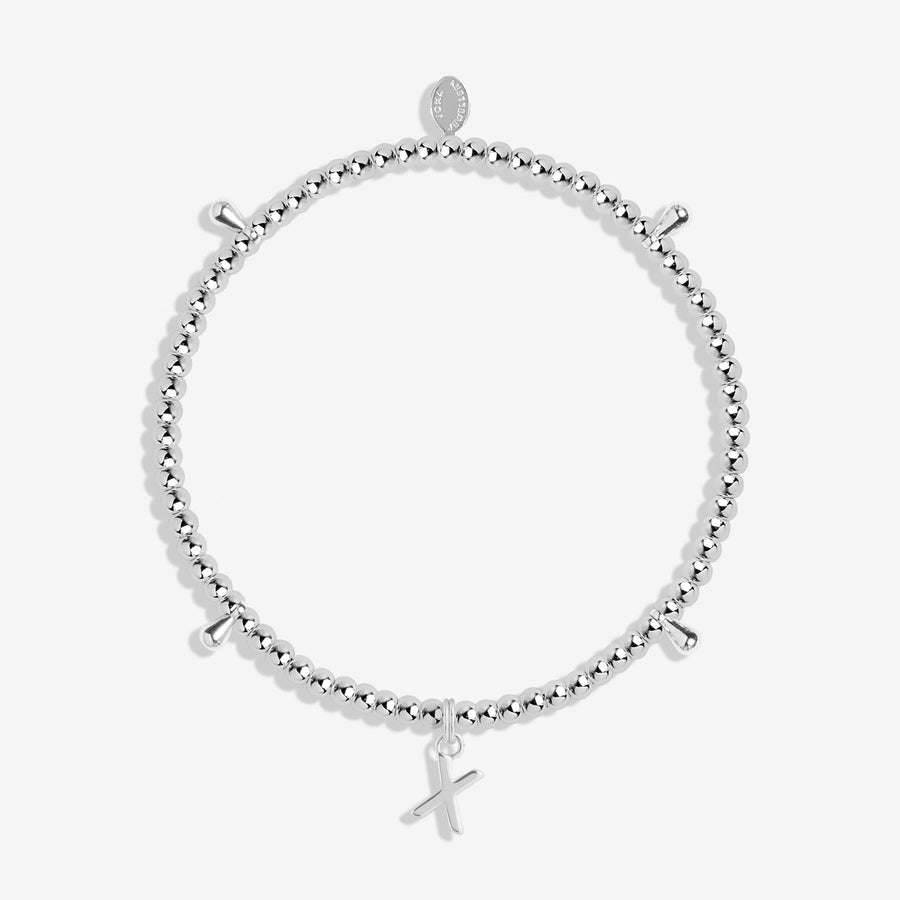 Alphabet A Little X Silver Plated Bracelet 7765Joma Jewellery7765