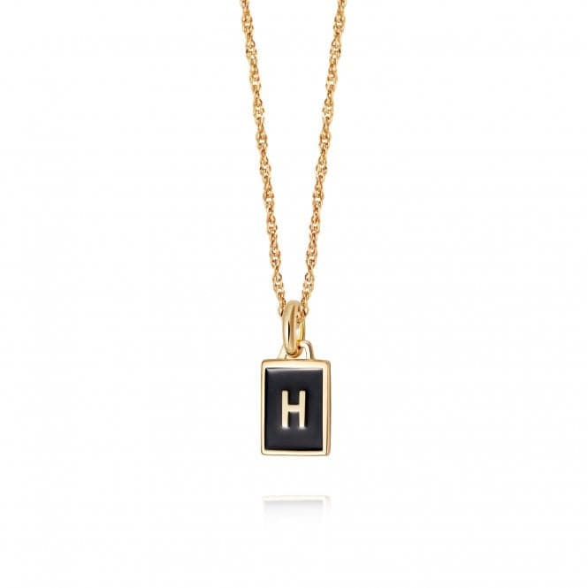 Alphabet Initial 18ct Gold Plated H Necklace BETH_GPDaisyBETH_GP
