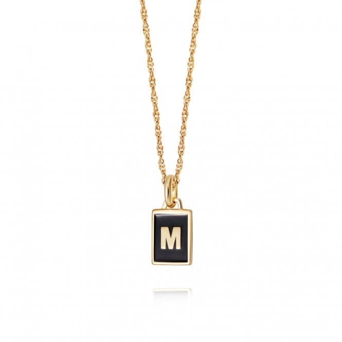 Alphabet Initial 18ct Gold Plated M Necklace BETM_GPDaisyBETM_GP