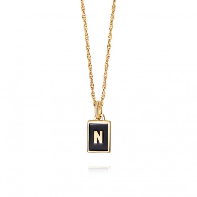 Alphabet Initial 18ct Gold Plated N Necklace BETN_GPDaisyBETN_GP