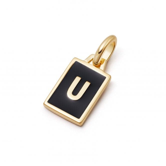 Alphabet Initial 18ct Gold Plated U Charm P#U_GPDaisyP#U_GP