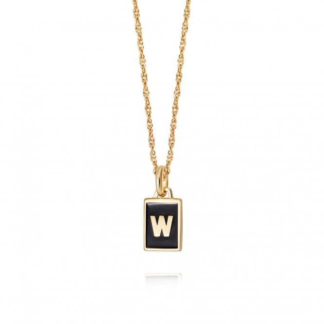 Alphabet Initial 18ct Gold Plated W Necklace BETW_GPDaisyBETW_GP