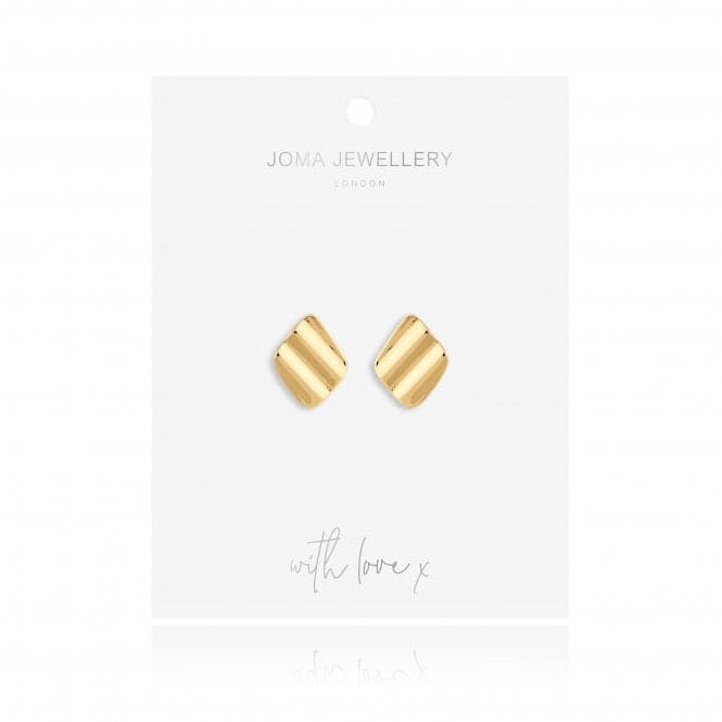 Amara Gold Ripple Earrings Gold Earrings 4468Joma Jewellery4468