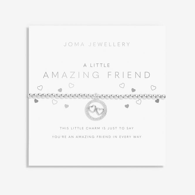 Amazing Friend Silver 15.5cm Stretch Bracelet C706Joma JewelleryC706