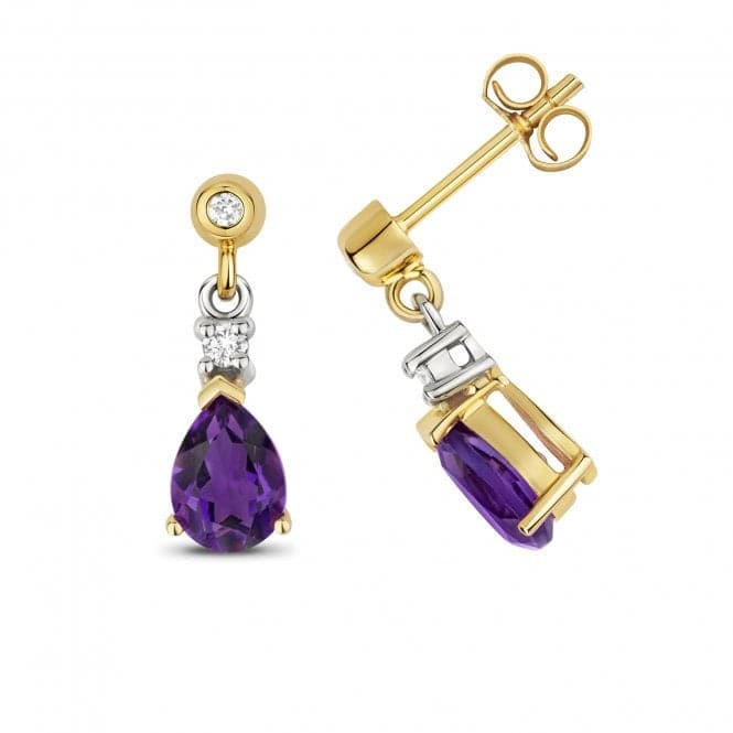 Amethyst Drop Pear Earrings ED245AGemstones JewelleryED245A