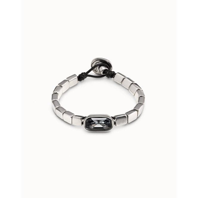 Anaconda Grey Metal Faceted Crystal BraceletUNOde50PUL2156NGRMTL0U