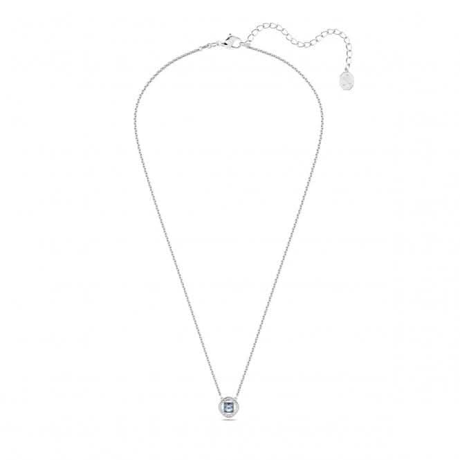 Angelic Rhodium Plated Blue Square Cut Necklace 5662142