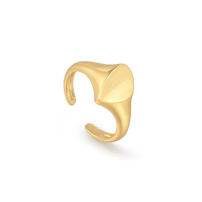 Ania Haie Gold Arrow Adjustable Signet Ring R049 - 02GAnia HaieR049 - 02G