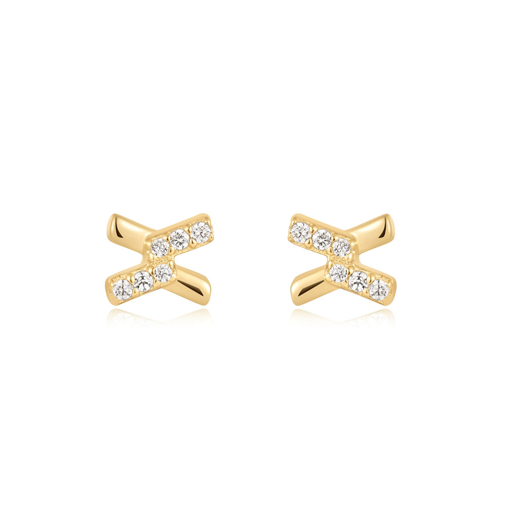 Ania Haie Gold Cross Cubic Zirconia Studs E061 - 01GAnia HaieE061 - 01G