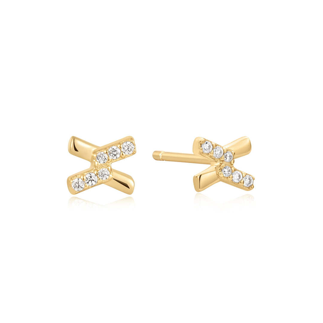 Ania Haie Gold Cross Cubic Zirconia Studs E061 - 01GAnia HaieE061 - 01G