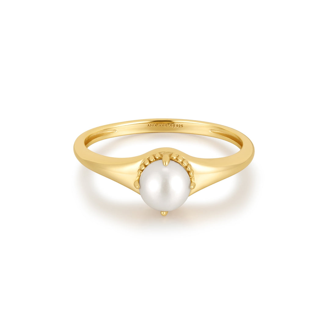 Ania Haie Gold Freshwater Pearl Stacking Ring R058 - 06GAnia HaieR058 - 06G - 52