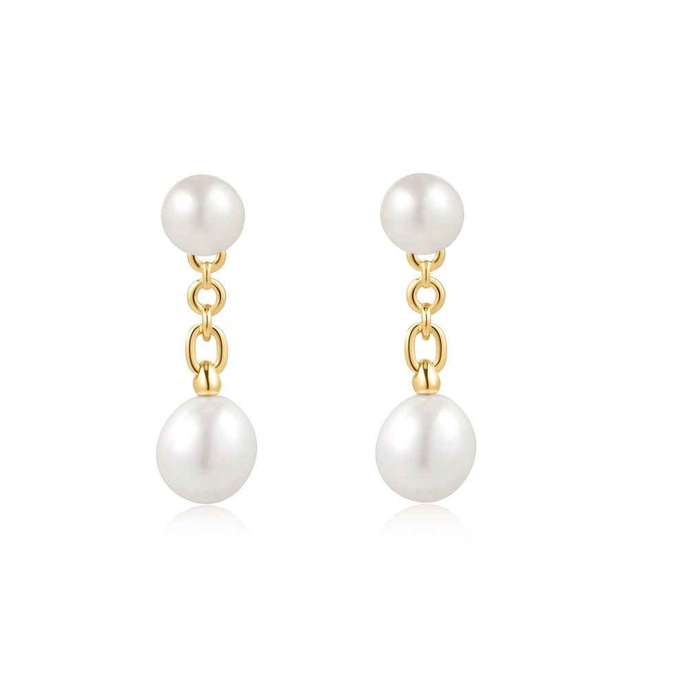 Ania Haie Gold Freshwater Pearl Stud Ear Jackets E058 - 06GAnia HaieE058 - 06G