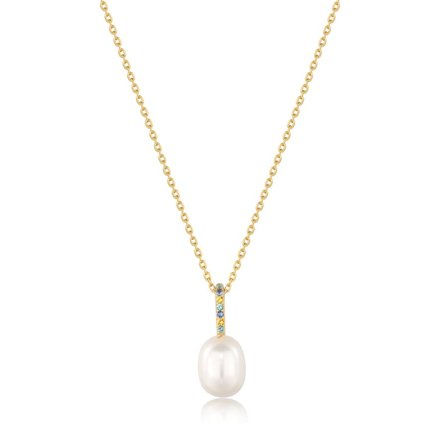 Ania Haie Gold Gem Pearl Drop Pendant Necklace N054 - 01GAnia HaieN054 - 01G