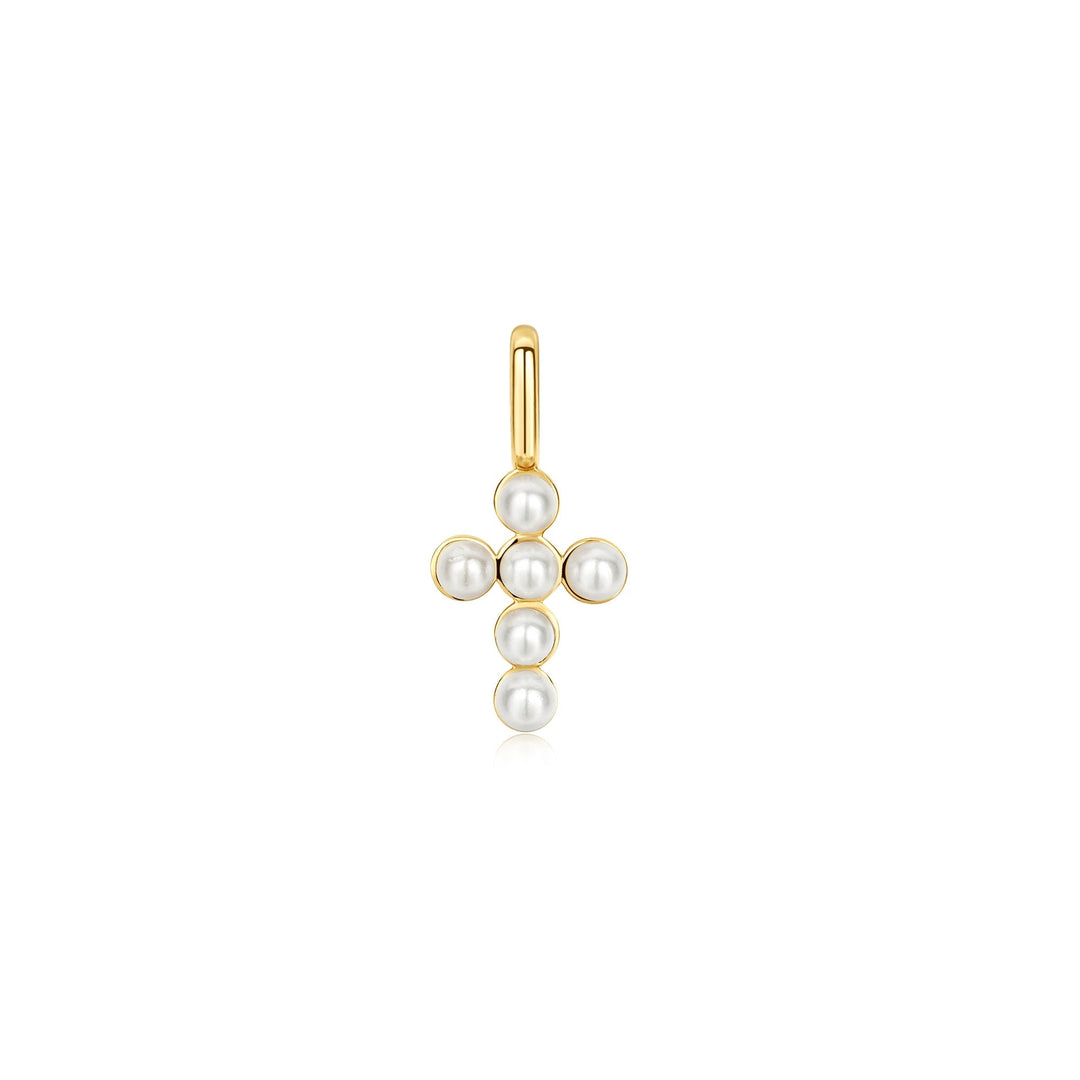 Ania Haie Gold Gold Shell Pearl Cross Charm NC060 - 06GAnia HaieNC060 - 06G