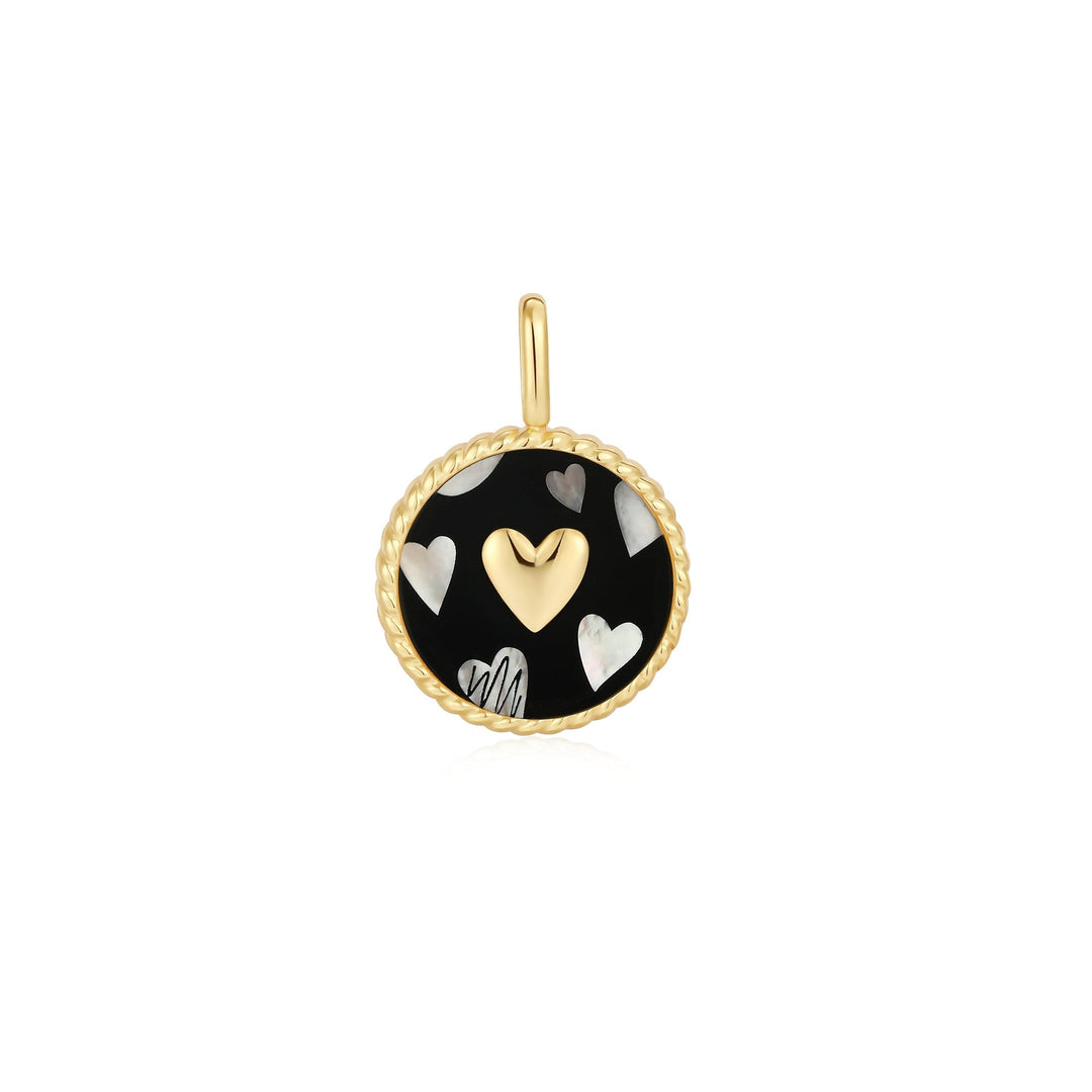 Ania Haie Gold Heart Enamel Mother Of Pearl Charm NC055 - 09GAnia HaieNC055 - 09G