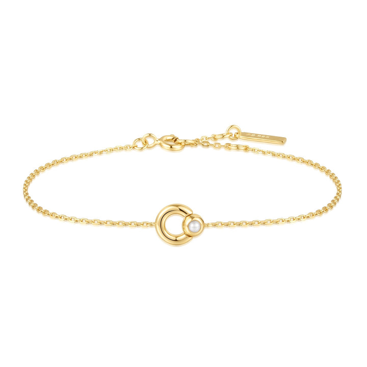 Ania Haie Gold Hoop Freshwater Pearl Bracelet B058 - 03GAnia HaieB058 - 03G