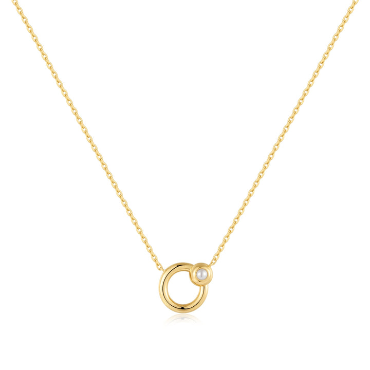 Ania Haie Gold Hoop Freshwater Pearl Necklace N058 - 03GAnia HaieN058 - 03G