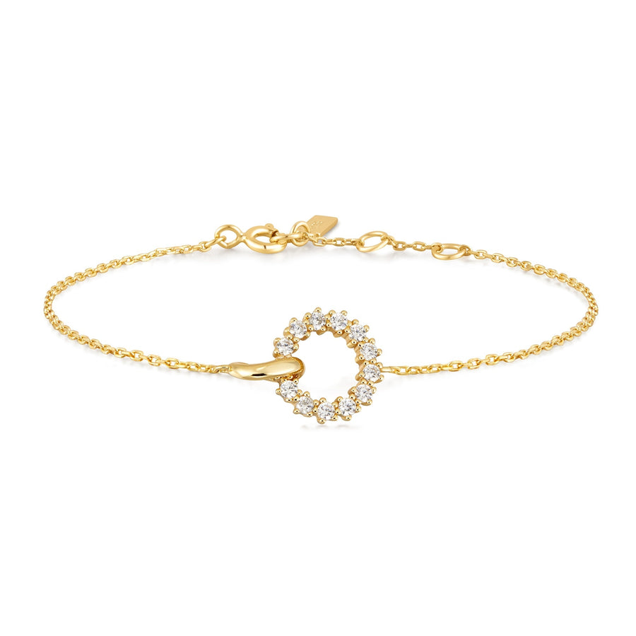 Ania Haie Gold Interlinked Circles Pavé Bracelet B056 - 01GAnia HaieB056 - 01G