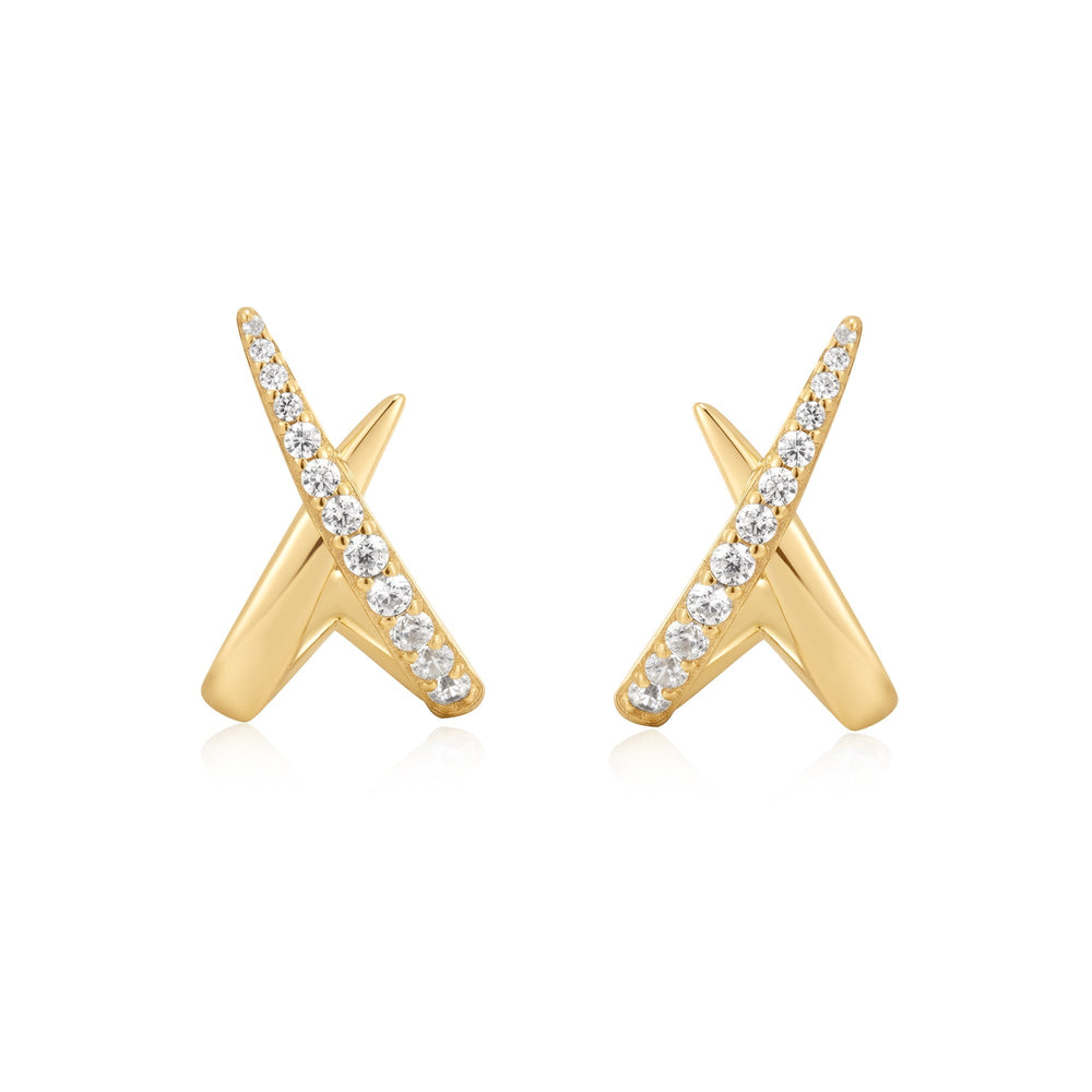 Ania Haie Gold Kiss Polished Pavé Studs E057 - 03GAnia HaieE057 - 03G