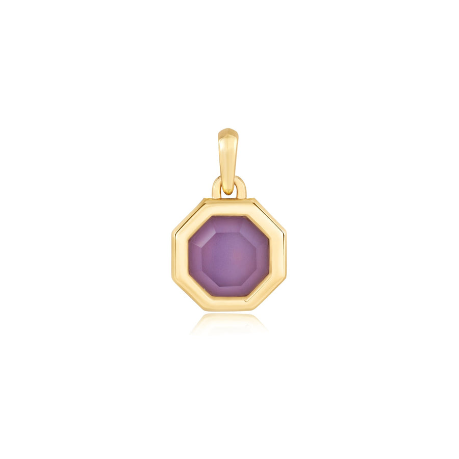 Ania Haie Gold Octagon Lilac Quartz Charm NC055 - 03GAnia HaieNC055 - 03G