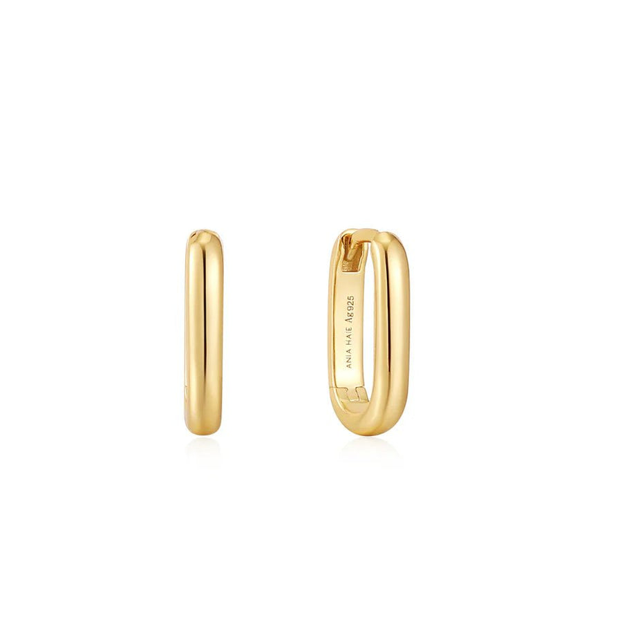 Ania Haie Gold Oval Hoop Earrings E048 - 04GAnia HaieE048 - 04G