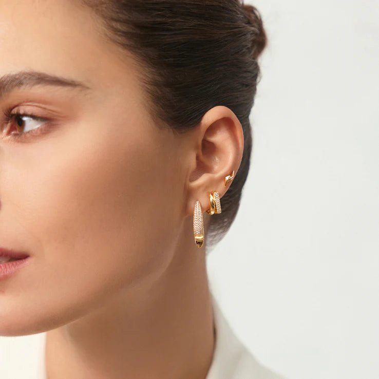 Ania Haie Gold Pavé Arrow Hoop Earrings E051 - 05GAnia HaieE051 - 05G