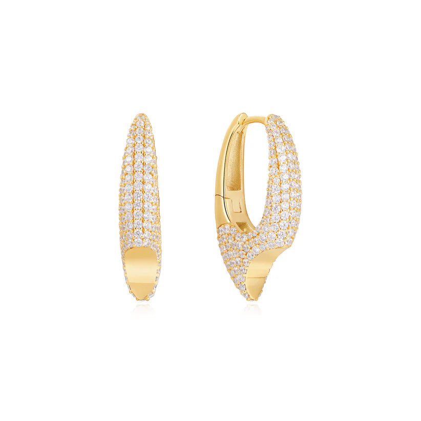 Ania Haie Gold Pavé Arrow Hoop Earrings E051 - 05GAnia HaieE051 - 05G