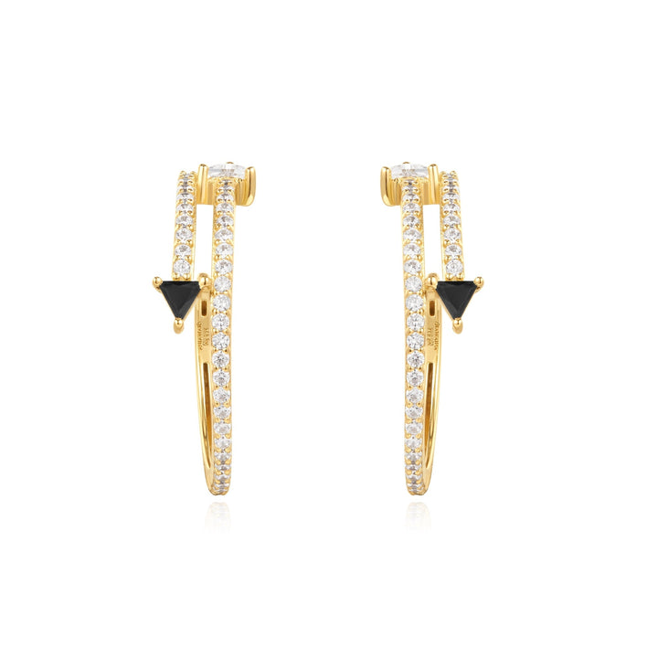 Ania Haie Gold Pave Double Arrow Stud Hoops E059 - 18GAnia HaieE059 - 18G