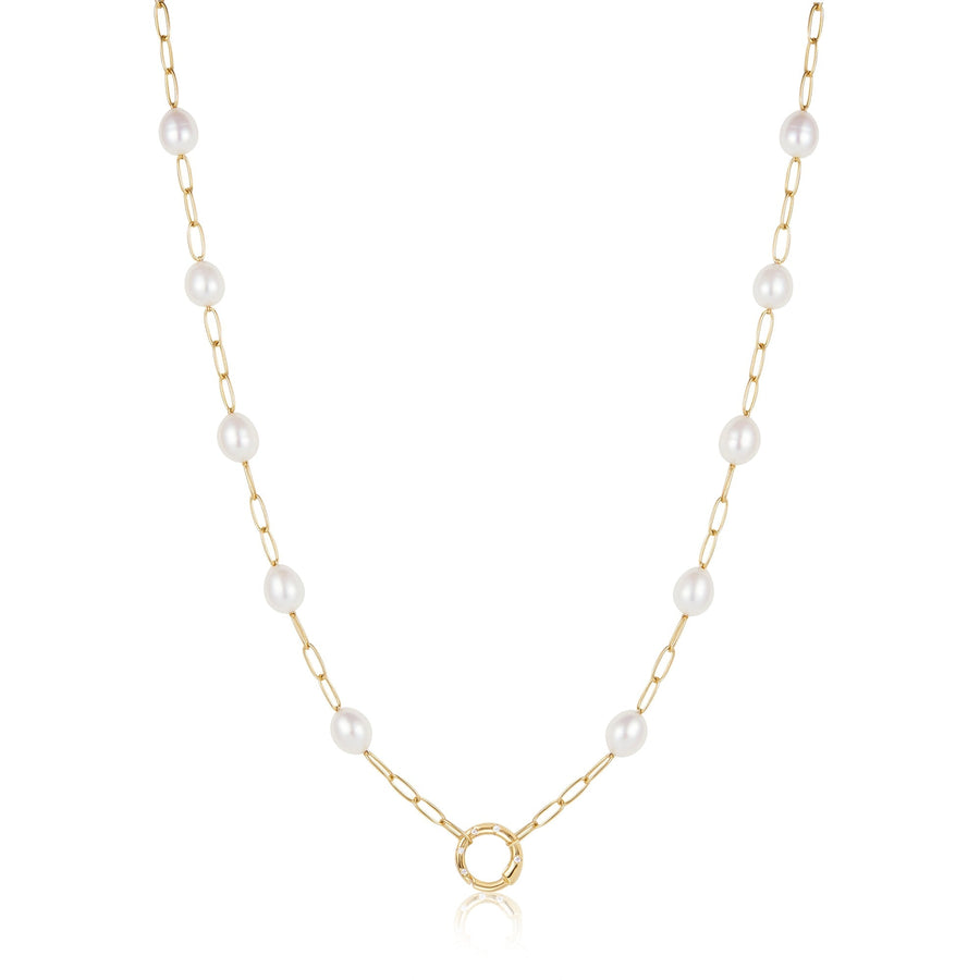 Ania Haie Gold Pearl Chain Charm Connector Necklace N055 - 03GAnia HaieN055 - 03G