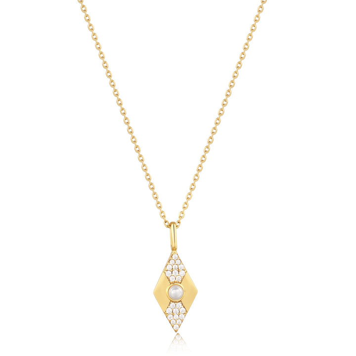 Ania Haie Gold Pearl Geometric Pendant Necklace N054 - 03GAnia HaieN054 - 03G