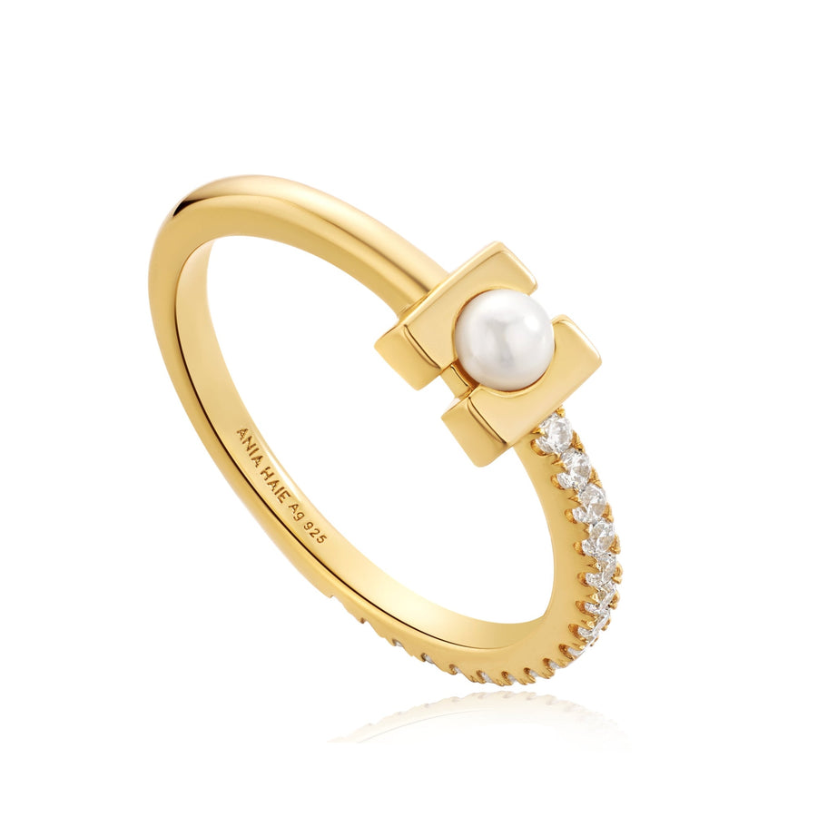 Ania Haie Gold Pearl Modernist Band Ring R054 - 01GAnia HaieR054 - 01G - 52