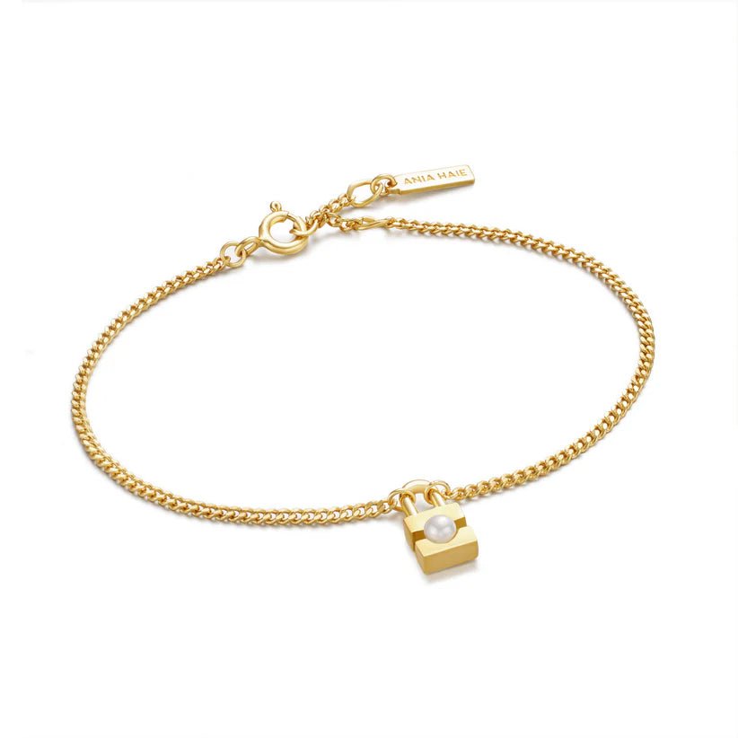 Ania Haie Gold Pearl Padlock Bracelet B054 - 01GAnia HaieB054 - 01G