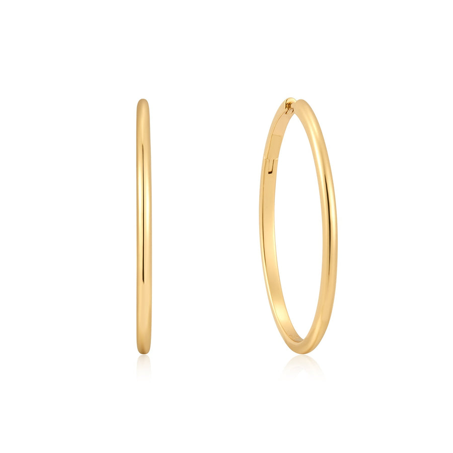 Ania Haie Gold Plain Oversized Hoops E059 - 21GAnia HaieE059 - 21G