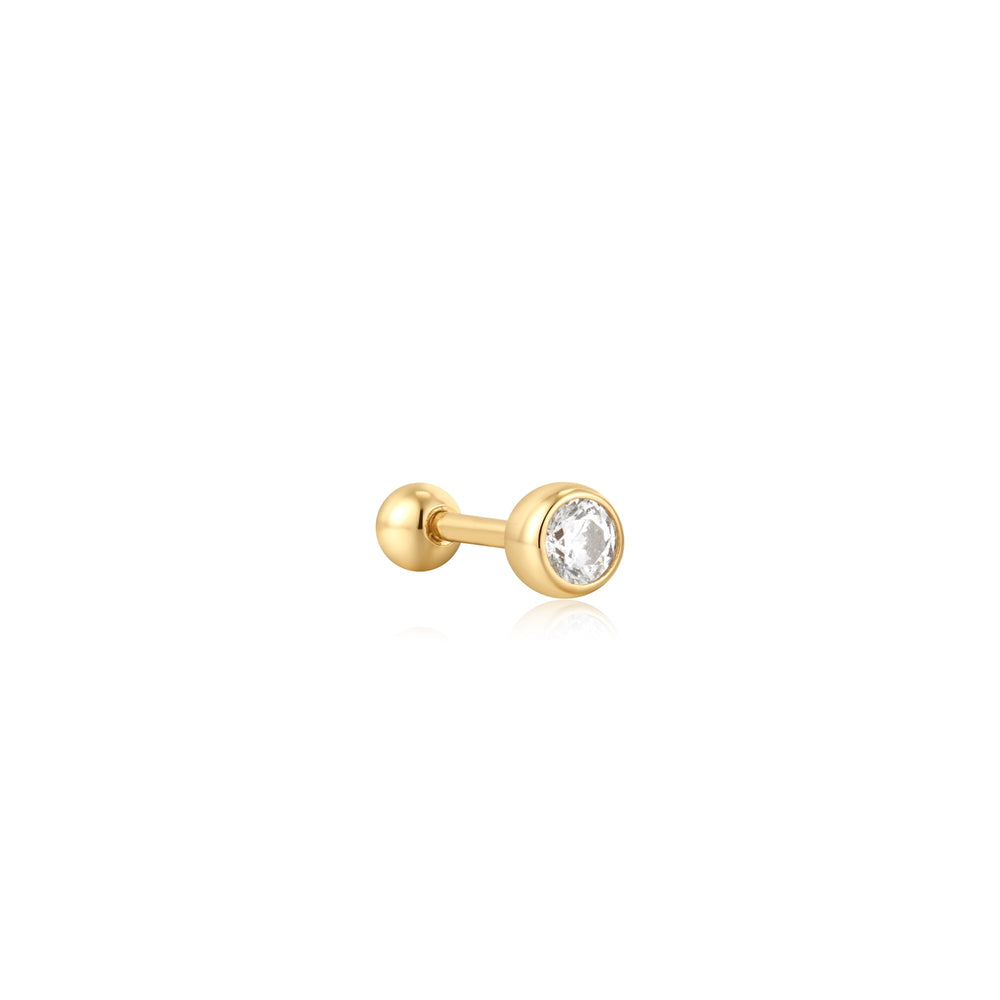 Ania Haie Gold Solitaire Cubic Zirconia Barbell E059 - 01GAnia HaieE059 - 01G