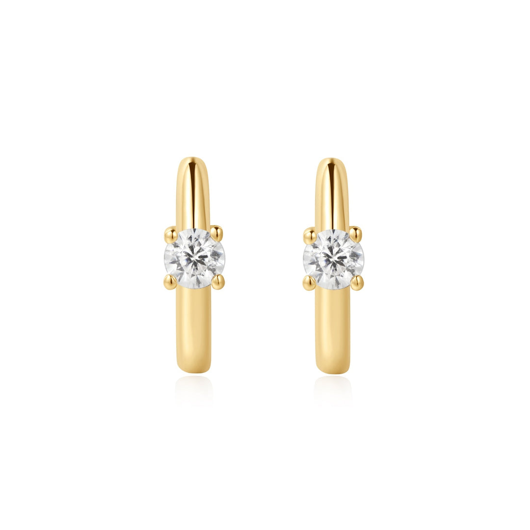 Ania Haie Gold Solitaire Cubic Zirconia Mini Huggies E061 - 03GAnia HaieE061 - 03G