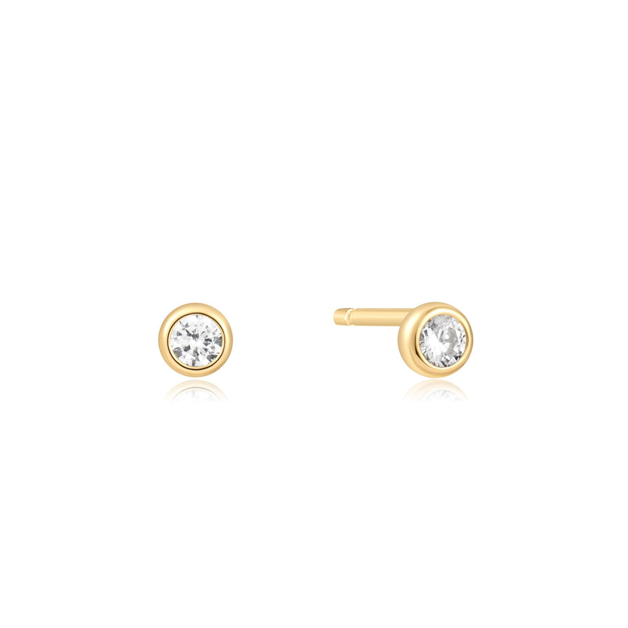 Ania Haie Gold Solitaire Cubic Zirconia Studs E059 - 03GAnia HaieE059 - 03G