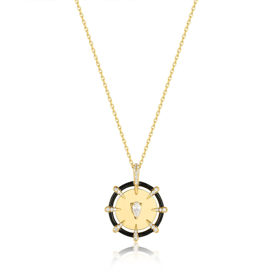 Ania Haie Gold Sparkle Point Medallion Necklace N053 - 08GAnia HaieN053 - 08G