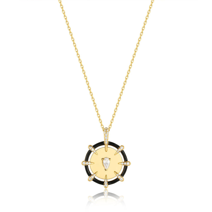 Ania Haie Gold Sparkle Point Medallion Necklace N053 - 08GAnia HaieN053 - 08G