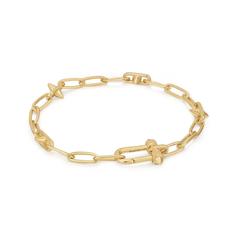 Ania Haie Gold Stud Link Charm Bracelet B048 - 03GAnia HaieB048 - 03G