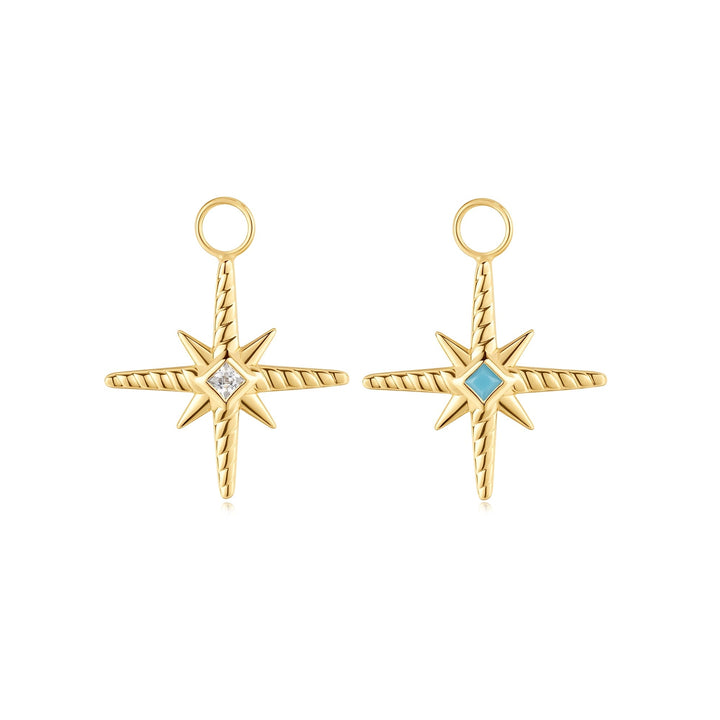 Ania Haie Gold Turquoise Cubic Ziconia Star Earring Charm EC060 - 04GAnia HaieEC060 - 04G